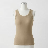 Maggie's Ribbed Cotton Built-in Bra Tank